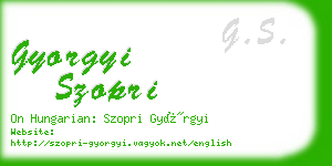 gyorgyi szopri business card